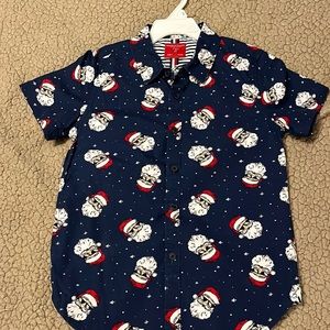 SANTA BOYS BUTTON DOWN SHIRT!